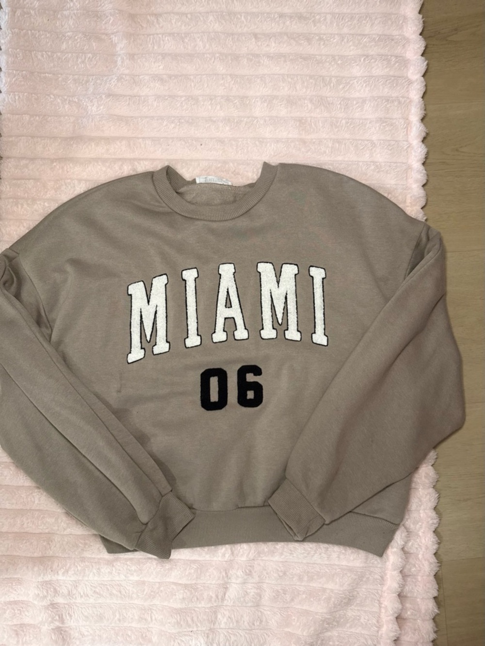 MIAMI 06 Taupe Crewneck Sweatshirt